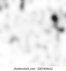 Halftone black and white. Vector monochrome abstract texture of dots. Fantastic background the modern vintage print on business cards, labels, stickers