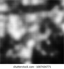 Halftone black and white. Vector monochrome abstract texture of dots. Fantastic background the modern vintage print on business cards, labels, stickers
