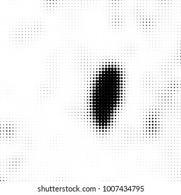 Halftone black and white. Vector monochrome abstract texture of dots. Fantastic background the modern vintage print on business cards, labels, stickers