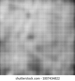 Halftone black and white. Vector monochrome abstract texture of dots. Fantastic background the modern vintage print on business cards, labels, stickers