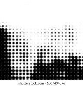Halftone black and white. Vector monochrome abstract texture of dots. Fantastic background the modern vintage print on business cards, labels, stickers