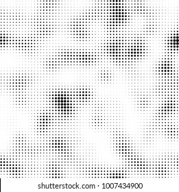 Halftone black and white. Vector monochrome abstract texture of dots. Fantastic background the modern vintage print on business cards, labels, stickers