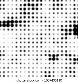 Halftone black and white. Vector monochrome abstract texture of dots. Fantastic background the modern vintage print on business cards, labels, stickers