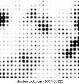 Halftone black and white. Vector monochrome abstract texture of dots. Fantastic background the modern vintage print on business cards, labels, stickers