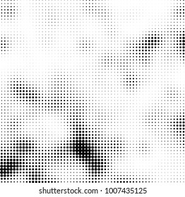 Halftone black and white. Vector monochrome abstract texture of dots. Fantastic background the modern vintage print on business cards, labels, stickers
