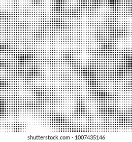 Halftone black and white. Vector monochrome abstract texture of dots. Fantastic background the modern vintage print on business cards, labels, stickers