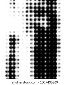 Halftone black and white. Vector monochrome abstract texture of dots. Fantastic background the modern vintage print on business cards, labels, stickers