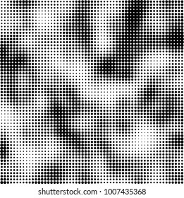 Halftone black and white. Vector monochrome abstract texture of dots. Fantastic background the modern vintage print on business cards, labels, stickers