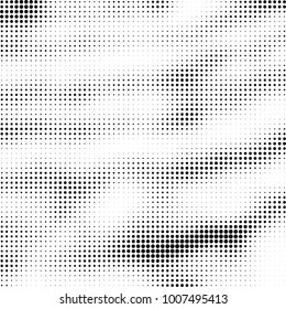 Halftone black and white. Vector monochrome abstract texture of dots. Fantastic background the modern vintage print on business cards, labels, stickers