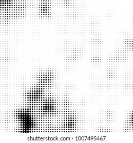 Halftone black and white. Vector monochrome abstract texture of dots. Fantastic background the modern vintage print on business cards, labels, stickers