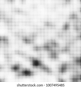Halftone black and white. Vector monochrome abstract texture of dots. Fantastic background the modern vintage print on business cards, labels, stickers