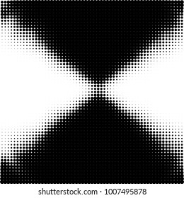 Halftone black and white. Vector monochrome abstract texture of dots. Fantastic background the modern vintage print on business cards, labels, stickers