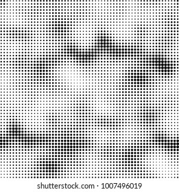 Halftone black and white. Vector monochrome abstract texture of dots. Fantastic background the modern vintage print on business cards, labels, stickers