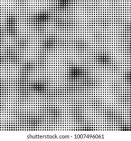 Halftone black and white. Vector monochrome abstract texture of dots. Fantastic background the modern vintage print on business cards, labels, stickers