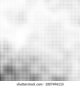 Halftone black and white. Vector monochrome abstract texture of dots. Fantastic background the modern vintage print on business cards, labels, stickers