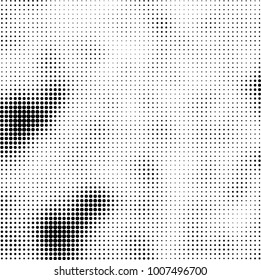 Halftone black and white. Vector monochrome abstract texture of dots. Fantastic background the modern vintage print on business cards, labels, stickers