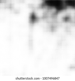 Halftone black and white. Vector monochrome abstract texture of dots. Fantastic background the modern vintage print on business cards, labels, stickers