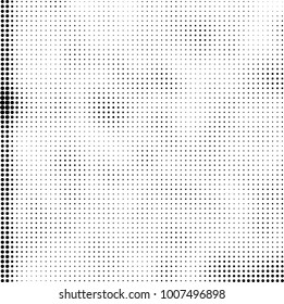 Halftone black and white. Vector monochrome abstract texture of dots. Fantastic background the modern vintage print on business cards, labels, stickers