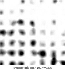 Halftone black and white. Vector monochrome abstract texture of dots. Fantastic background the modern vintage print on business cards, labels, stickers