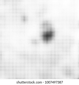 Halftone black and white. Vector monochrome abstract texture of dots. Fantastic background the modern vintage print on business cards, labels, stickers