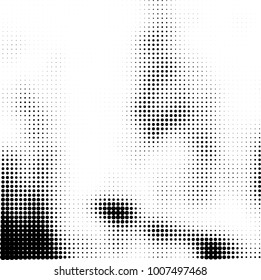 Halftone black and white. Vector monochrome abstract texture of dots. Fantastic background the modern vintage print on business cards, labels, stickers