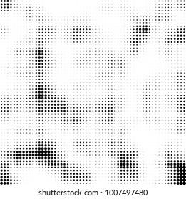 Halftone black and white. Vector monochrome abstract texture of dots. Fantastic background the modern vintage print on business cards, labels, stickers