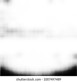 Halftone black and white. Vector monochrome abstract texture of dots. Fantastic background the modern vintage print on business cards, labels, stickers