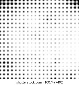 Halftone black and white. Vector monochrome abstract texture of dots. Fantastic background the modern vintage print on business cards, labels, stickers