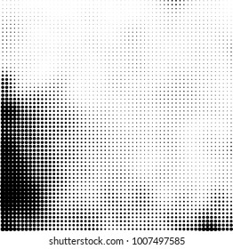 Halftone black and white. Vector monochrome abstract texture of dots. Fantastic background the modern vintage print on business cards, labels, stickers