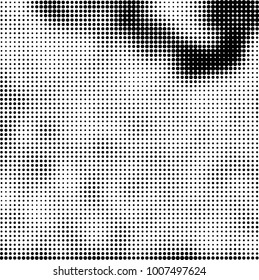Halftone black and white. Vector monochrome abstract texture of dots. Fantastic background the modern vintage print on business cards, labels, stickers