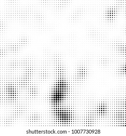 Halftone black and white. Vector monochrome abstract texture of dots. Fantastic background the modern vintage print on business cards, labels, stickers