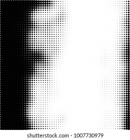 Halftone black and white. Vector monochrome abstract texture of dots. Fantastic background the modern vintage print on business cards, labels, stickers