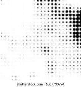Halftone black and white. Vector monochrome abstract texture of dots. Fantastic background the modern vintage print on business cards, labels, stickers