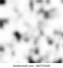 Halftone black and white. Vector monochrome abstract texture of dots. Fantastic background the modern vintage print on business cards, labels, stickers