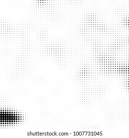 Halftone black and white. Vector monochrome abstract texture of dots. Fantastic background the modern vintage print on business cards, labels, stickers