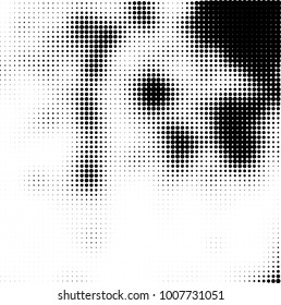 Halftone black and white. Vector monochrome abstract texture of dots. Fantastic background the modern vintage print on business cards, labels, stickers