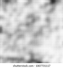 Halftone black and white. Vector monochrome abstract texture of dots. Fantastic background the modern vintage print on business cards, labels, stickers