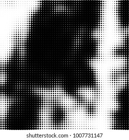 Halftone black and white. Vector monochrome abstract texture of dots. Fantastic background the modern vintage print on business cards, labels, stickers