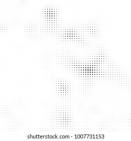 Halftone black and white. Vector monochrome abstract texture of dots. Fantastic background the modern vintage print on business cards, labels, stickers