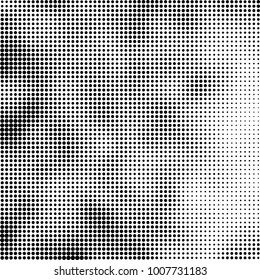 Halftone black and white. Vector monochrome abstract texture of dots. Fantastic background the modern vintage print on business cards, labels, stickers