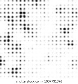 Halftone black and white. Vector monochrome abstract texture of dots. Fantastic background the modern vintage print on business cards, labels, stickers