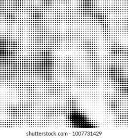 Halftone black and white. Vector monochrome abstract texture of dots. Fantastic background the modern vintage print on business cards, labels, stickers