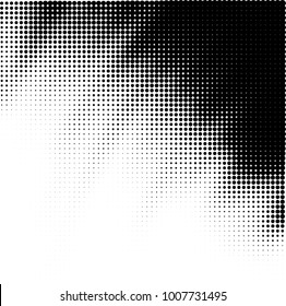 Halftone black and white. Vector monochrome abstract texture of dots. Fantastic background the modern vintage print on business cards, labels, stickers