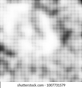 Halftone black and white. Vector monochrome abstract texture of dots. Fantastic background the modern vintage print on business cards, labels, stickers