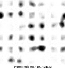 Halftone black and white. Vector monochrome abstract texture of dots. Fantastic background the modern vintage print on business cards, labels, stickers