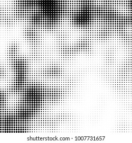 Halftone black and white. Vector monochrome abstract texture of dots. Fantastic background the modern vintage print on business cards, labels, stickers