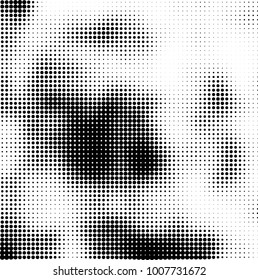 Halftone black and white. Vector monochrome abstract texture of dots. Fantastic background the modern vintage print on business cards, labels, stickers