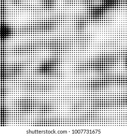 Halftone black and white. Vector monochrome abstract texture of dots. Fantastic background the modern vintage print on business cards, labels, stickers