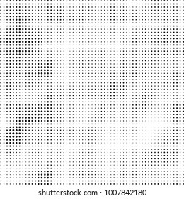 Halftone black and white. Vector monochrome abstract texture of dots. Fantastic background the modern vintage print on business cards, labels, stickers