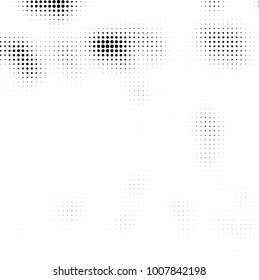 Halftone black and white. Vector monochrome abstract texture of dots. Fantastic background the modern vintage print on business cards, labels, stickers